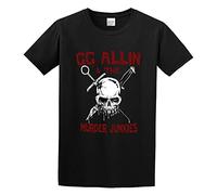 GG Allin Murder Junkies Hardcore Punk Rock Outlaw Band T-Shirt Black M