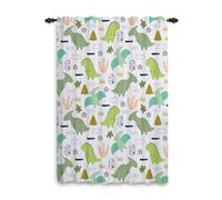 ggaimwf Cortinas de Dinosaurios para Dormitorio Infantil Animales de Dibujos Animados Jurásico de Vida Silvestre Volcán Cortinas de Ventana Pestaña Trasera de Cortinas Guardería 132x214cm 1 Panel