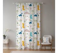 ggaimwf Cortinas de Dinosaurios para Dormitorio Infantil Verde Huevos de Dinosaurio Dibujos Animados Vida Salvaje jurásica Cortinas de Ventana Pestaña Trasera de Cortinas Guardería 135x245cm 1 Panel