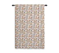 ggaimwf Cortinas de Flores para Dormitorio Cortinas Elegantes Floral Cortinas de Estilo rústico Estilo campestre Bolsillo para Varilla En Mal Estado Elegante Salón Pérgola 107x215cm 1 Panel