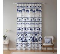 ggaimwf Cortinas Náuticas Ventana Marina Medusa Coral Estilo Boho Cortinas con Tema Marino para Sala de Estar Dormitorio Privacidad Cortina Divisoria de habitación 117x229cm 1 Panel