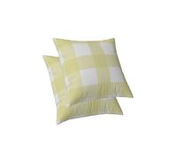 ggaimwf Fundas de cojín de Cuadros Vichy Pastel Amarillo Tartán Cojines de Silla a Cuadros Masía Tirar Fundas de Almohada Cojines a Cuadros para Cama Sofá Sala de Estar Jardín 45x45cm Juego de 2