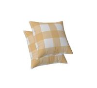 ggaimwf Fundas de Cojín de Cuadros Vichy Pastel Naranja Tartán para Silla, Cama, Sofá, Sala de Estar y Jardín - Estilo Masía - 40x40cm - Juego de 2