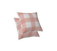 ggaimwf Fundas de cojín de Cuadros Vichy Pastel Rosa Claro Tartán Cojines de Silla a Cuadros Masía Tirar Fundas de Almohada Cojines a Cuadros para Cama Sofá Sala de Estar Jardín 40x40cm Juego de 2