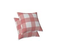 ggaimwf Fundas de cojín de Cuadros Vichy Pastel Rosa Rubor Tartán Cojines de Silla a Cuadros Masía Tirar Fundas de Almohada Cojines a Cuadros para Cama Sofá Sala de Estar Jardín 40x40cm Juego de 2