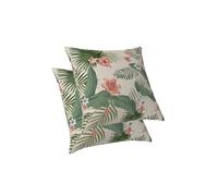 ggaimwf Fundas De Cojín De Hojas Tropicales Hoja De Plátano Palma Floral Cojines De Sofá De La Jungla Fundas De Almohada Exterior Jardín Patio Sala De Estar Fundas De Almohada 50x50cm Juego De 2