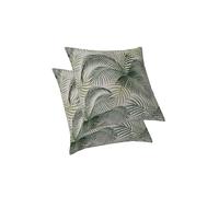 ggaimwf Fundas de cojín de Hojas Tropicales Hoja Verde Cojines de Jungla Estampado botánico Fundas de Almohada cuadradas Exterior Jardín Patio Sala de Estar Fundas de Almohada 60x60cm Juego de 2