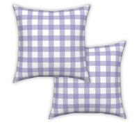 ggaimwf Fundas de Cojines Cuadro Vichy 45x45cm CortijoFundas de Cojines Decorativas Púrpura Fundas de Almohada para Sofá Sala de Estar Decoración del hogar Funda de cojín disperso Paquete de 2
