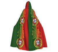 ggasdvjj Disfraz unisex con capucha con bandera de Portugal y himno, para fiesta de disfraces, capa de Halloween, capa de fiesta temática.