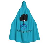 ggasdvjj Disfraz unisex con capucha con estampado de árbol de raíces escocesas, para fiesta de disfraces, capa de Halloween, capa de fiesta temática.