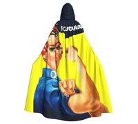 ggasdvjj Disfraz unisex con capucha con estampado de We Can Do It, para fiesta de disfraces, capa de Halloween, capa de fiesta temática.