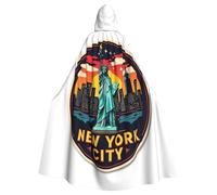 ggasdvjj Disfraz unisex con capucha de la estatua de la ciudad de Nueva York, para fiesta de disfraces, capa de Halloween, capa de fiesta temática.