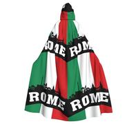 ggasdvjj Disfraz unisex con capucha y estampado de ciudad romana, para fiesta de disfraces, capa de Halloween, capa de fiesta temática.