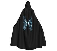 ggasdvjj Disfraz unisex con capucha y estampado de mariposa X Ray, para fiesta de disfraces, capa de Halloween, capa de fiesta temática.