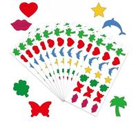 GGAUBAIFI 210pcs Pegatinas de bronceado multipatino, pegatina solar auto adhesiva para bronceado, patrón mixto, corazón, mariposa, delfines, impermeable