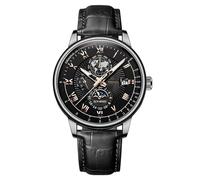 Ggb100-1a9 - Reloj analógico de cuarzo de cuero, reloj de pulsera para mujer, fecha de negocios, reloj casual, E., talla única