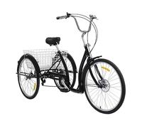 GGbaony Triciclo plegable bicicleta 26 pulgadas triciclo para adultos 3 ruedas triciclo adulto bicicleta de carga triciclo para adultos mayores triciclo con cesta