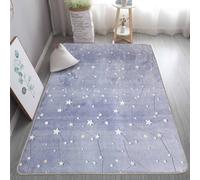 GGBOND Alfombra luminosa que brilla en la oscuridad, alfombra de constelación corta, suave, cómoda, 100 x 200 cm