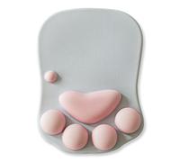 GGET Alfombrilla de ratón con diseño de Pata de Gato con Soporte para muñeca, diseño de Huellas de Gato de Dibujos Animados, de Silicona Suave, cojín de muñeca para Descansar cómodamente (10.6 x 8.0)