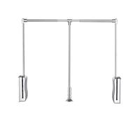 GGFFJ Barra de Armario abatible, Ajustable de 510-1200 mm, con Retorno Suave, Capacidad de Peso de 15 kg, for Colgar Ropa (marrón, 510-650 mm)(Silver,510-650mm)
