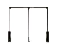 GGFFJ Barra de Armario abatible, Ajustable de 510-1200 mm, con Retorno Suave, Capacidad de Peso de 15 kg, for Colgar Ropa (marrón, 510-650 mm)(Brown,510-650mm)