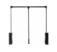 GGFFJ Barra de Armario abatible Ajustable de 510-1210 mm, con elevación y Retorno Suave, Capacidad de Peso de 25 kg, for Colgar Ropa (marrón, 660-890 mm)(Bronw,890-1210mm)
