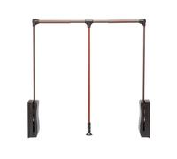 GGFFJ Barra de Colgar abatible for Armario, Percha telescópica con Retorno Suave, Ajustable de 540 a 1250 mm, Capacidad de Peso de 20 kg, for Colgar Ropa (marrón, 920-1250 mm)(Brown,540-690mm)