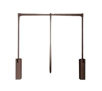 GGFFJ Barra de Colgar abatible, Resistente, Ajustable de 510 a 1200 mm, con Retorno Suave, Capacidad de Peso de 25 kg, for Colgar Ropa (marrón, 890-1200 mm)(Bronw,510-660mm)