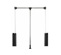 GGFFJ Barra de Ropa abatible, Ajustable de 470 mm a 1550 mm, elevación telescópica con Retorno Suave, Capacidad de Peso de 25 kg, for Colgar Ropa (710-940 mm)(560-710mm)