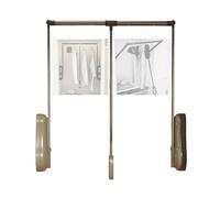 GGFFJ Barra de Ropa abatible, Ajustable de 510-1200 mm, telescópica con Retorno Suave, Capacidad de Peso de 20 kg, for Colgar Ropa (Dorada, 650-850 mm)(Gold,510-650mm)