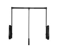 GGFFJ Barra de Ropa abatible, Ajustable, de 510 a 1150 mm, for Colgar Ropa, for el hogar, Capacidad de 20 kg (Negro, 850-1150 mm)(Black,650-850mm)