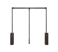 GGFFJ Barra de Ropa abatible de 510 mm a 1210 mm, Ajustable, con elevación telescópica, con Retorno Suave, Capacidad de Peso de 20 kg, for Colgar Ropa (marrón, 660-890 mm)(Brown,890-1210mm)