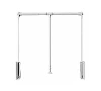 GGFFJ Barra de Ropa abatible for el hogar, con Retorno Suave, Ajustable de 550 a 1250 mm, Capacidad de Peso de 20 kg, for Colgar Ropa (marrón, 930-1250 mm)(Color1,930-1250mm)