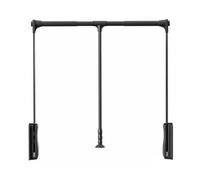 GGFFJ Barra de Ropa abatible for el hogar, con Retorno Suave, Ajustable de 550 a 1250 mm, Capacidad de Peso de 20 kg, for Colgar Ropa (marrón, 930-1250 mm)(Brown,550-700mm)