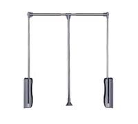 GGFFJ Barra de Ropa abatible, Resistente, con elevación telescópica Ajustable y Retorno Suave, Capacidad de Peso de 20 kg, for Colgar Ropa (Plateada, 520-670 mm)(Color1,670-900mm)