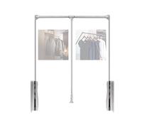 GGFFJ Barra de Ropa abatible, retráctil y Resistente, Ajustable de 550 a 1250 mm, Capacidad de Peso de 20 kg, for Colgar Ropa (marrón, 930 a 1250 mm)(Silver,700-930mm)