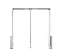 GGFFJ Barra de Ropa abatible, retráctil y Resistente, con elevación telescópica y Retorno Suave, Capacidad de Peso de 20 kg, for Colgar Ropa (marrón, 700-930 mm)(Silver,700-930mm)