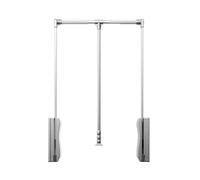 GGFFJ Barra de Ropa abatible telescópica Ajustable de 550 a 1250 mm, con Retorno Suave, Capacidad de Peso de 15 kg, Ahorra Espacio, for Colgar Ropa (Plata, 930-1250 mm)(Siler,700-930mm)