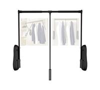 GGFFJ Barra de Ropa abatible, telescópica con Retorno Suave, Ajustable de 510 a 1250 mm, Capacidad de Peso de 20 kg, Ahorra Espacio, for Colgar Ropa (Dorada, 650-850 mm)(Black,650-850mm)
