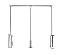 GGFFJ Barra de Ropa retráctil abatible, Resistente, Ajustable de 550 a 1200 mm, con Retorno Suave, Capacidad de Peso de 20 kg, for Colgar Ropa (Negro, 660-890 mm)(Silver,660-890mm)