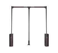 GGFFJ Barra de suspensión abatible, Percha telescópica con Retorno Suave, Ajustable de 360 a 1210 mm, Capacidad de Peso de 20 kg, for Colgar Ropa (marrón, 450-510 mm)(Brown,660-890mm)
