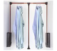 GGFFJ Barra Extensible for Armario, Ajustable en Ancho (450-600 mm, 600-830 mm, 830-1150 mm), for Colgar Ropa, Capacidad de Carga: 20 kg, Color marrón.