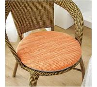 GGFFJ Cojines for sillas Cojín Redondo de Terciopelo Pana con Cremallera, cojín for Silla, Antideslizante, extraíble, Lavable, for Asiento, jardín for Comedor, taburetes, Oficina(Orange,50 cm)