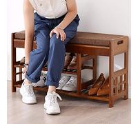 GGFHH Banco Zapatero Entrada Recibidor,Resistente Armario Zapateros en Madera con Asientos Acolchado e 2 Estantes para Entrada Pasillo Sala de Estar Dormitorio,Ahorro Espacio 90x29.5x49