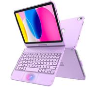 GGH Funda con teclado táctil para iPad (A16) de 11ª generación de 11 pulgadas 2025 y 10ª generación de 10.9 pulgadas 2022, rotación de 360° para iPad de 10ª generación con teclado, soporte para