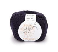 GGH Merino Soft | Lana Merino (Superwash) - sin mulesing - Ovillo de 50g - Apto para Tejer y Crochet | Color 127 - Nachtblauviolett