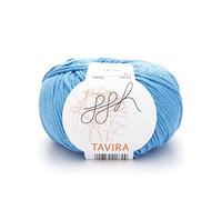 ggh Tavira - 100% algodón - Longitud 80 m a 50 g - Grosor de aguja 4 - 5 - Lana adecuada para tejer o ganchillo - Color 015 - Aqua