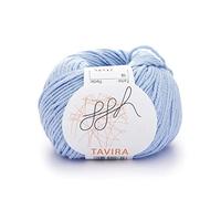 ggh Tavira | algodón Grueso para Tejer y Hacer Ganchillo - Apto como Hilo de Solapa - Ovillo de 50 g | Color 016 - Hellblau