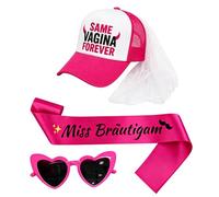 GgiAvbn Jga Juego divertido para hombre, disfraz de despedida de soltero humorístico con gorra, velo, faja y gafas, perfecto disfraz de Jga para hombre, para fiesta de novio, decoración de boda