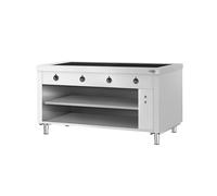 GGM Gastro | BVI800-WP4-N | Buffettheke Kopenhagen - 1560 mm - con placa calentadora - acero inoxidable